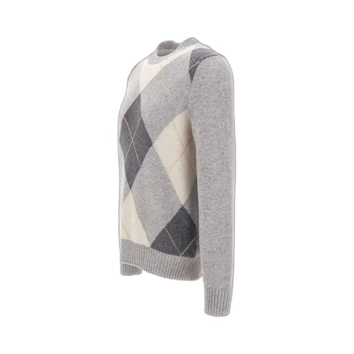 Gran Sasso Checked Crewneck Jumper