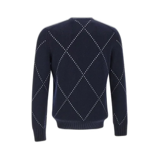 Gran Sasso Diamond Intarsia Crew Neck Jumper