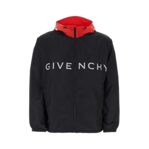 Givenchy Logo Printed Hooded Windbreaker