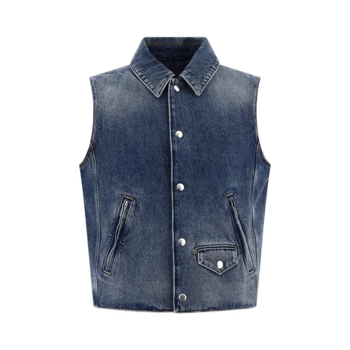 Givenchy Logo Embroidered Denim Vest