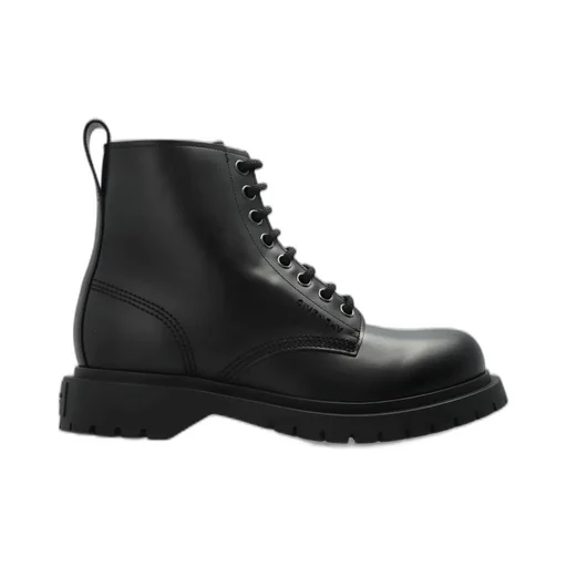 Givenchy Round Toe Lace-Up Boots