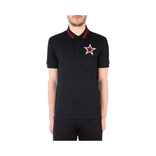 Givenchy Cuban Embroidered Star Chest Polo Shirt