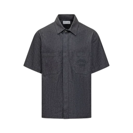Givenchy Paris Logo Embroidered Denim Shirt