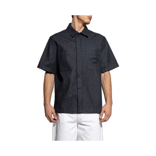 Givenchy Paris Logo Embroidered Denim Shirt