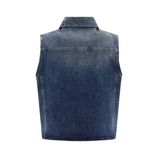 Givenchy Logo Embroidered Denim Vest