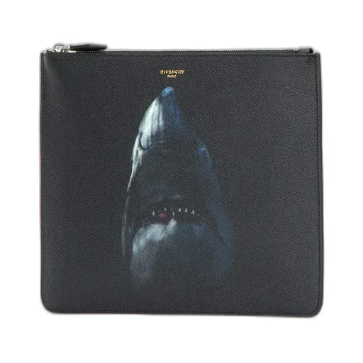 Givenchy Large Shark Print Zip Pouch