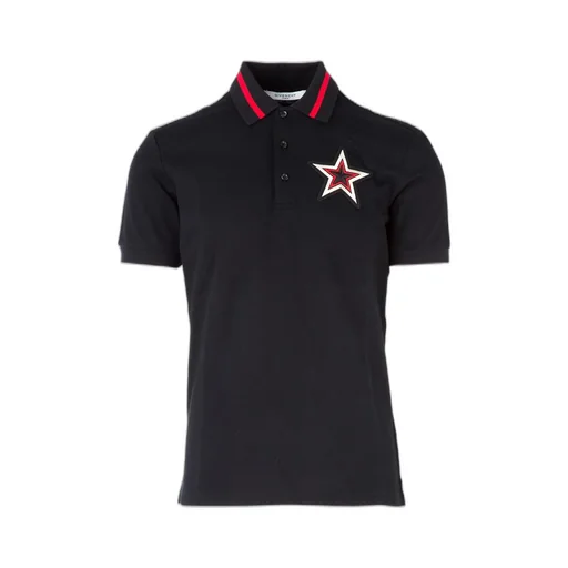 Givenchy Cuban Embroidered Star Chest Polo Shirt