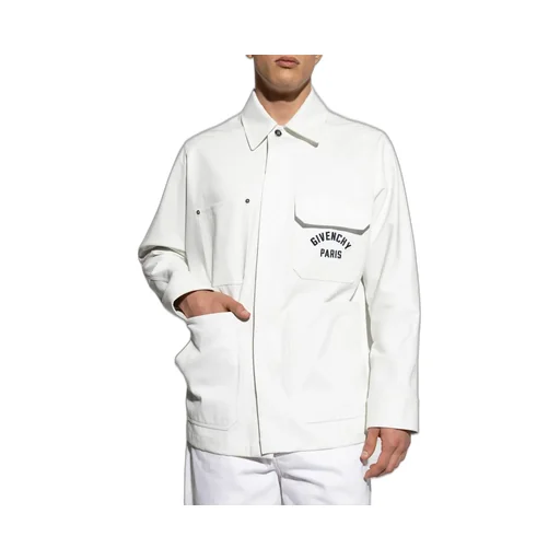 Givenchy Paris Logo Embroidered Long-Sleeved Shirt