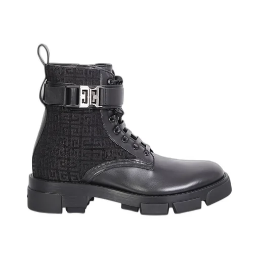 Givenchy Logo Jacquard Lace-Up Ankle Boots