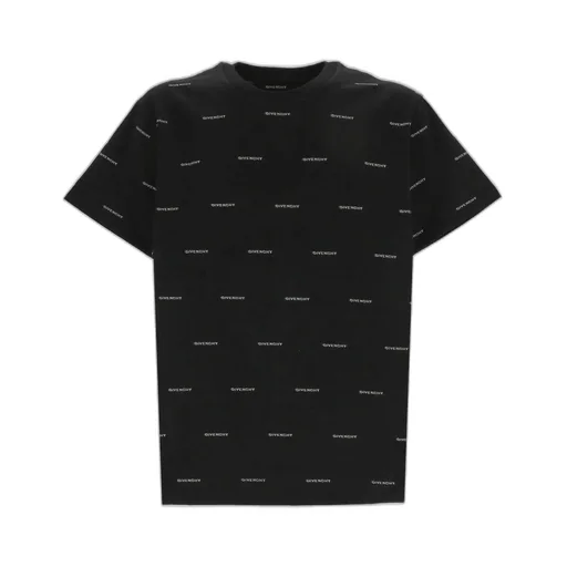 Givenchy Allover Logo Printed Crewneck T-Shirt