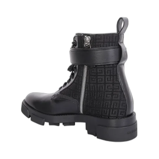 Givenchy Logo Jacquard Lace-Up Ankle Boots