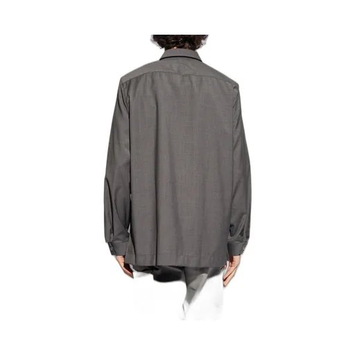 Givenchy Logo Plaque Zip-Up Shirt