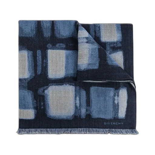 Givenchy Logo Embroidered Fringed Scarf