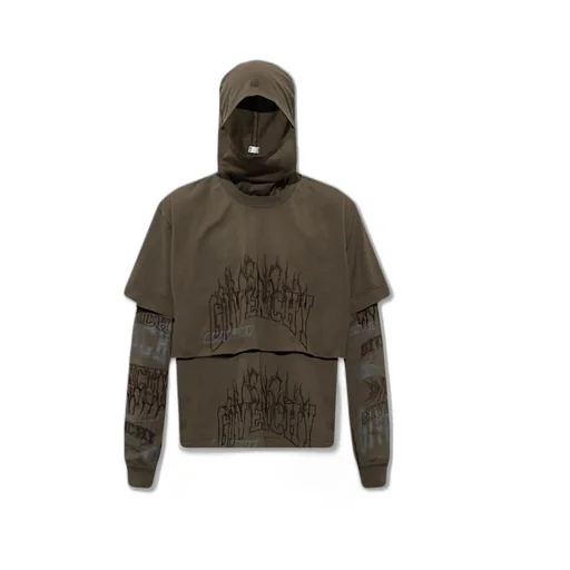 Givenchy Logo-Printed Overlapped Balaclava Shirt