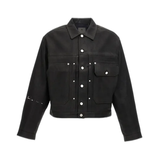 Givenchy Collared Button-Up Denim Jacket