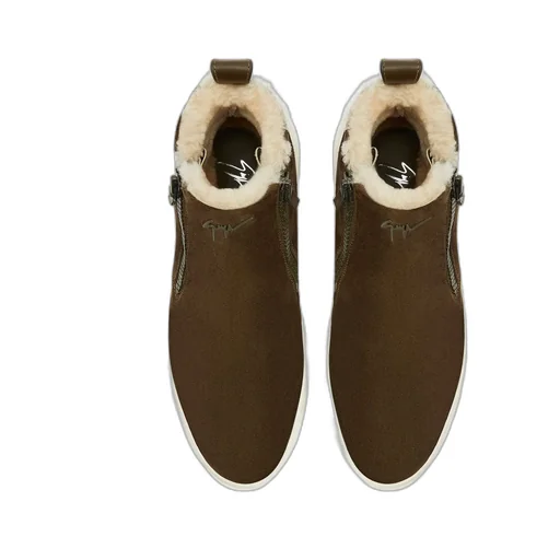 Giuseppe Zanotti Conley High Shearling Slip-On Sneakers