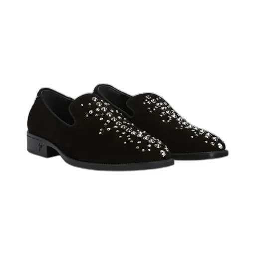 Giuseppe Zanotti Alfredson Studded Velour Loafers