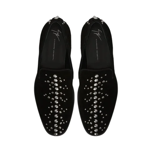 Giuseppe Zanotti Alfredson Studded Velour Loafers