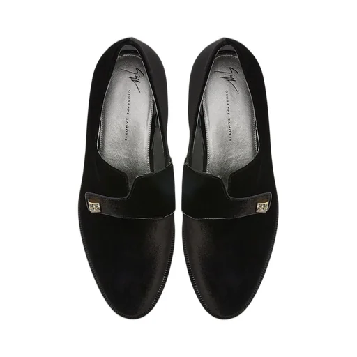 Giuseppe Zanotti Marty Pyramid Velvet Loafers