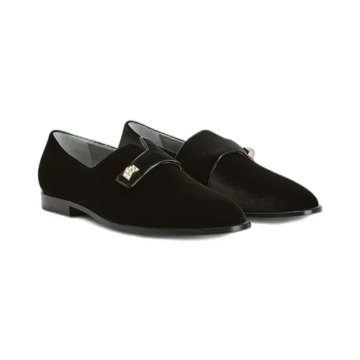 Giuseppe Zanotti Marty Pyramid Velvet Loafers