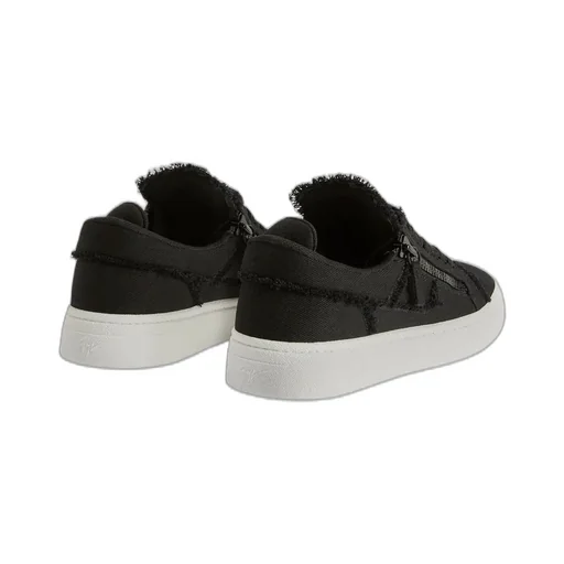 Giuseppe Zanotti Gz 94 Frayed Denim Low-Top Sneakers