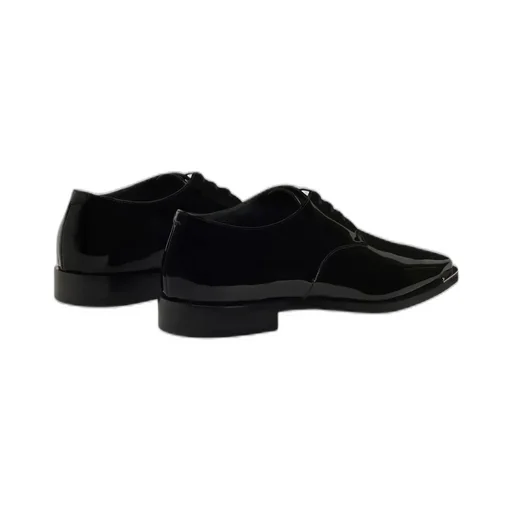 Giuseppe Zanotti Patent Square-Toe Lace-Up Shoes