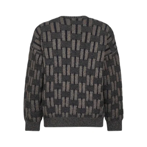 Giorgio Armani Two-Toned 3D Effect Knitted Jumper
