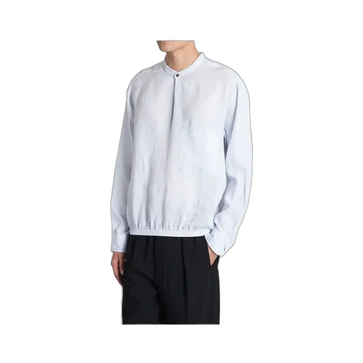 Giorgio Armani Long Sleeved Band Collar Shirt