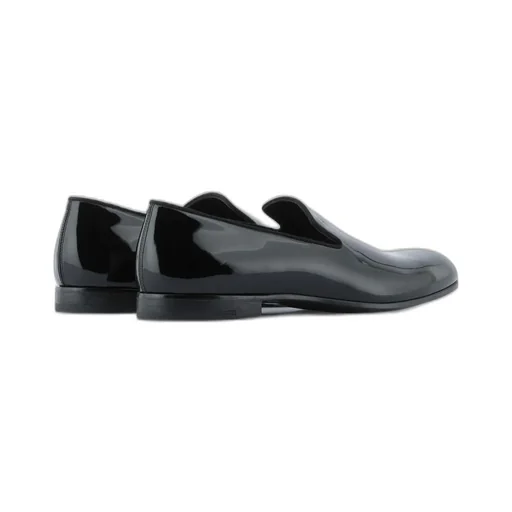 Giorgio Armani Logo Debossed Slip-On Loafers