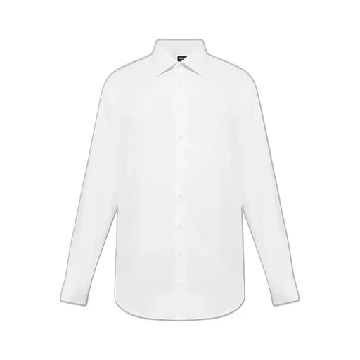 Giorgio Armani Button-Up Curved Hem Shirt