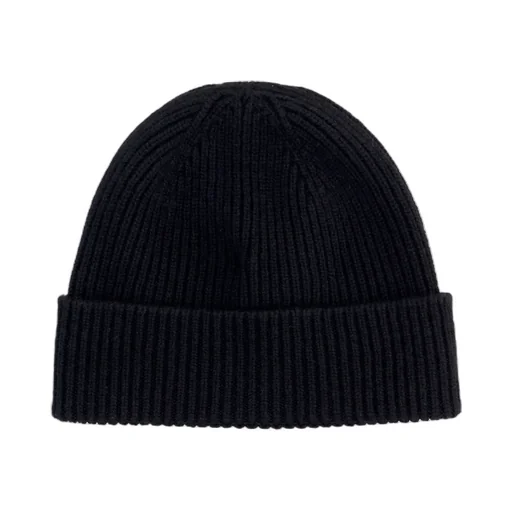 Giorgio Armani Logo Patch Ribbed Knit Beanie