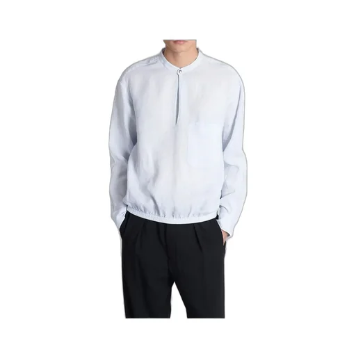 Giorgio Armani Long Sleeved Band Collar Shirt
