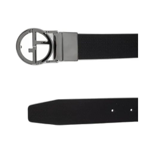 Giorgio Armani Logo Plaque Buckled Belt