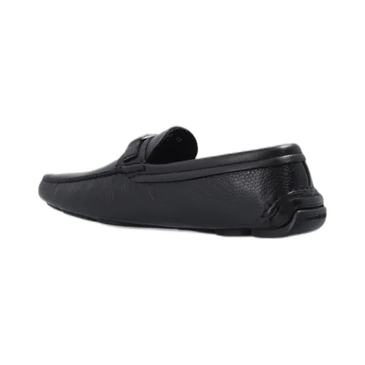 Giorgio Armani Logo Plaque Slip-On Loafers