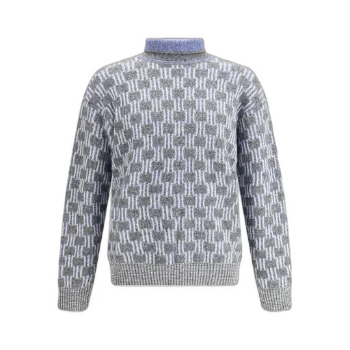 Giorgio Armani Geometric Patterned Turtleneck Jumper