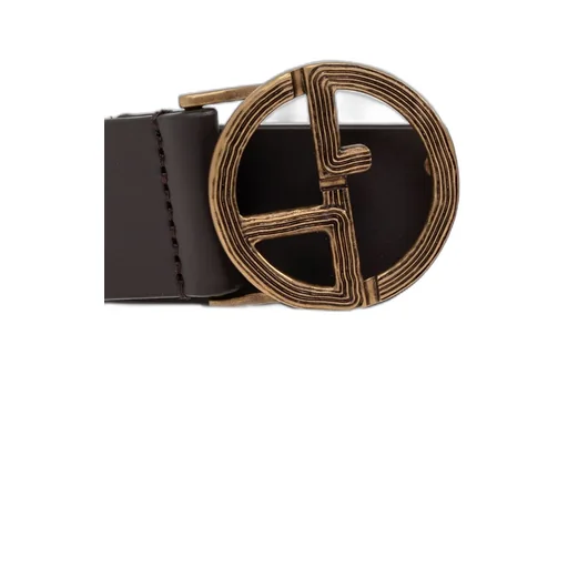 Giorgio Armani Logo Plaque Buckled Belt