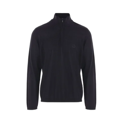 Giorgio Armani Long Sleeved Logo Embroidered Jumper