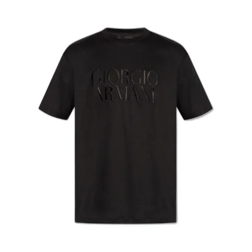 Giorgio Armani Logo Embroidered Crewneck T-Shirt