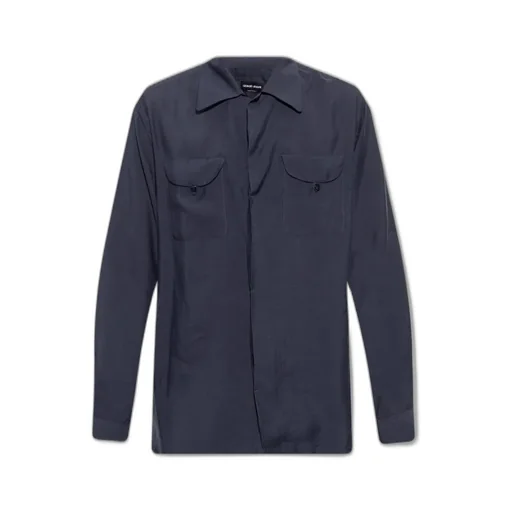 Giorgio Armani Straight Hem Button-Up Shirt