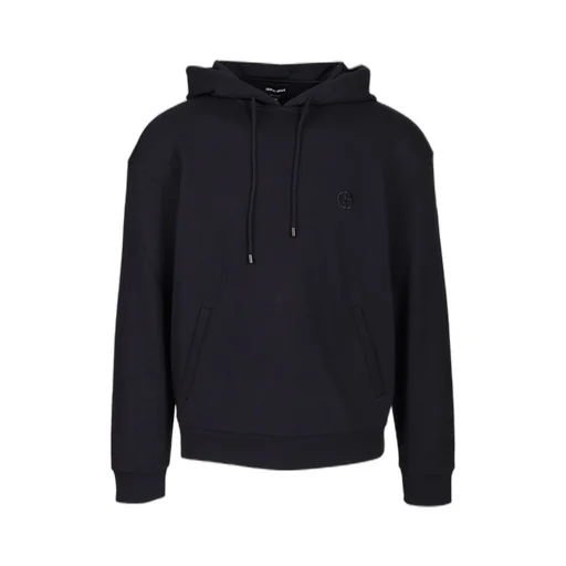 Giorgio Armani Logo Embroidered Drawstring Hoodie