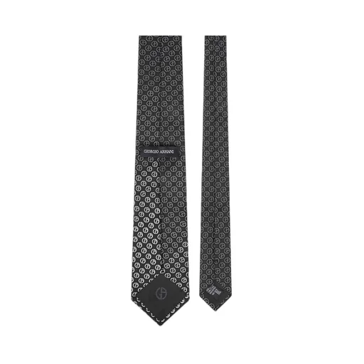 Giorgio Armani Monogram Patterned Pointed Tip Tie
