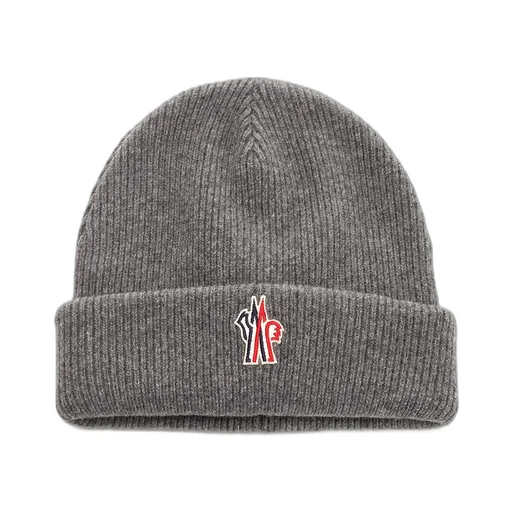 Moncler Grenoble Logo Patch Ribbed-Knit Beanie