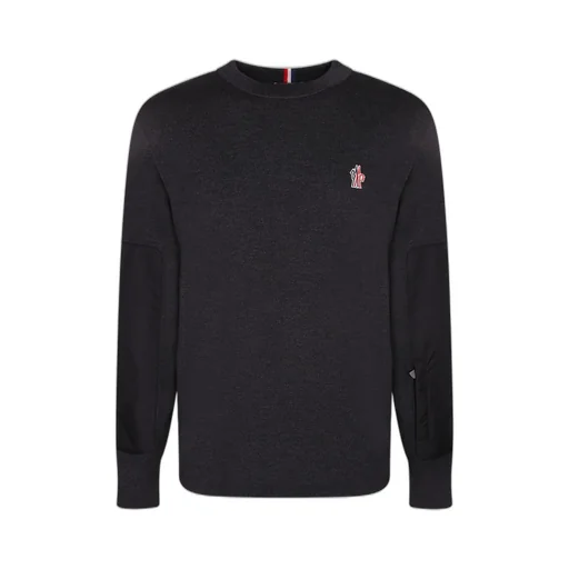 Moncler Grenoble Logo Embroidered Knitted Jumper