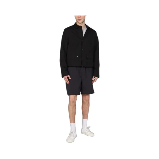 Monobi Shirt-Collar Buttoned Jacket