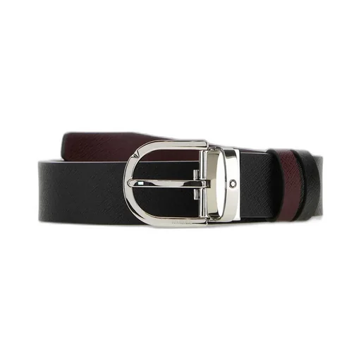 Montblanc Logo Engraved Buckled Belt