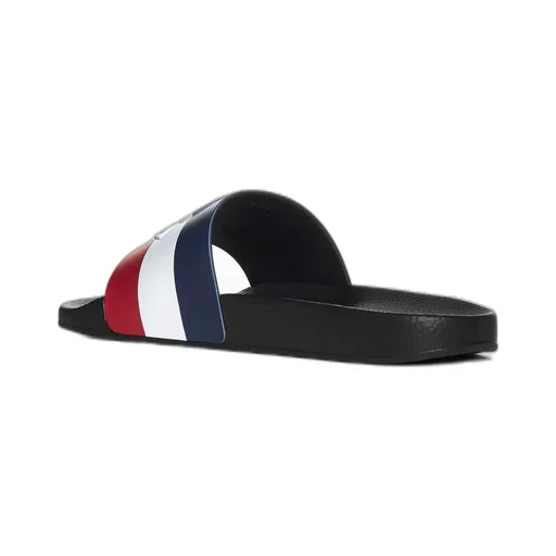 Moncler Logo Debossed Striped Slides