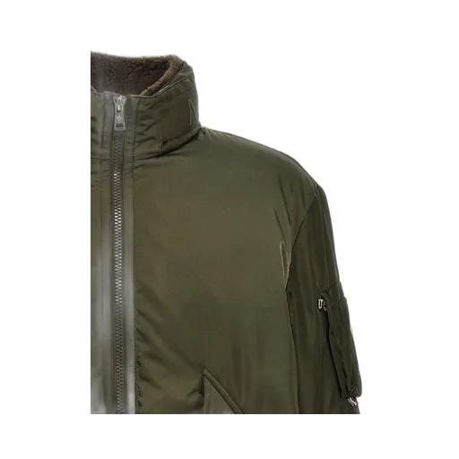 Moncler High-Shine Zip-Up Padded Jacket