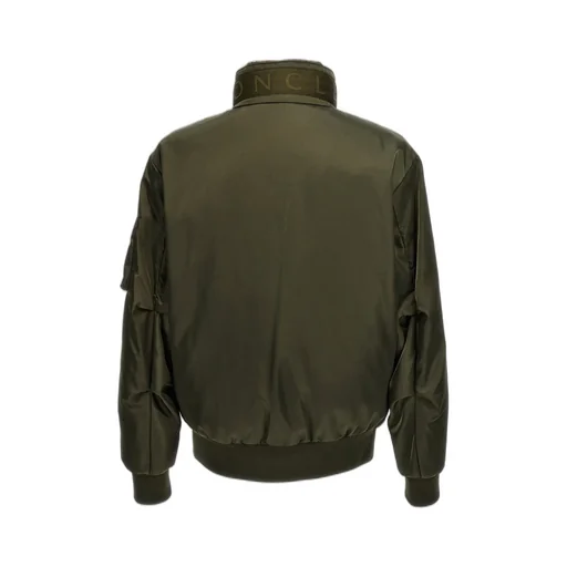 Moncler High-Shine Zip-Up Padded Jacket