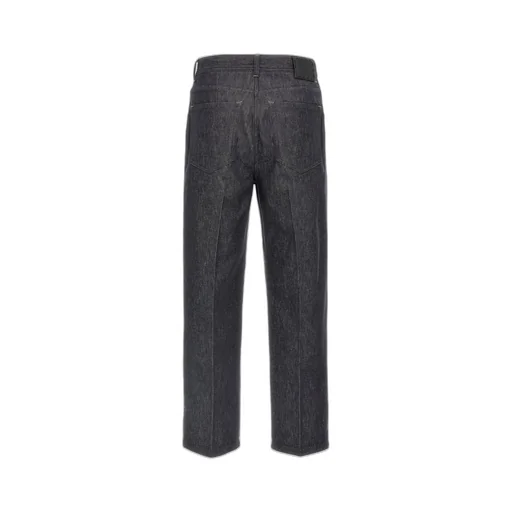 Fendi Straight-Leg Logo Patch Long Jeans