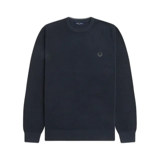 Fred Perry Logo Crew Neck Knitted Sweater